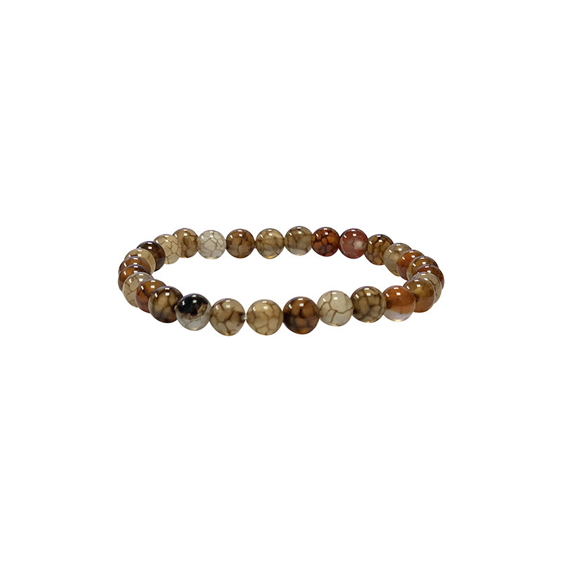Bracelet Agate Veine De Dragon de 4, 6 ou 8 mm